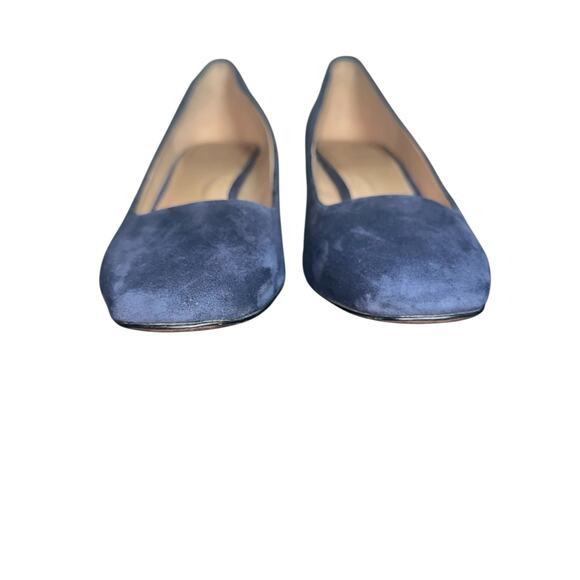 J. Jill Blue Suede Block Heel Pumps Women’s Size 10 Comfort Dress Shoes - Picture 2 of 12